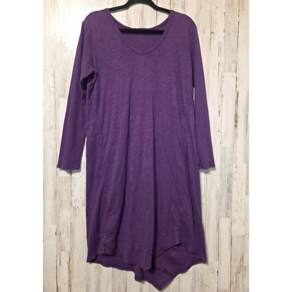 Fresh Produce size M long sleeve Tee Dress A-line Stretch below knee Hi-Low